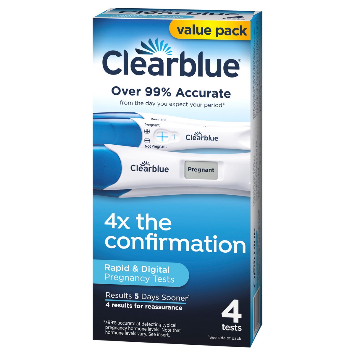 slide 4 of 7, Clearblue Pregnancy Test Combo Pack, 4 ct