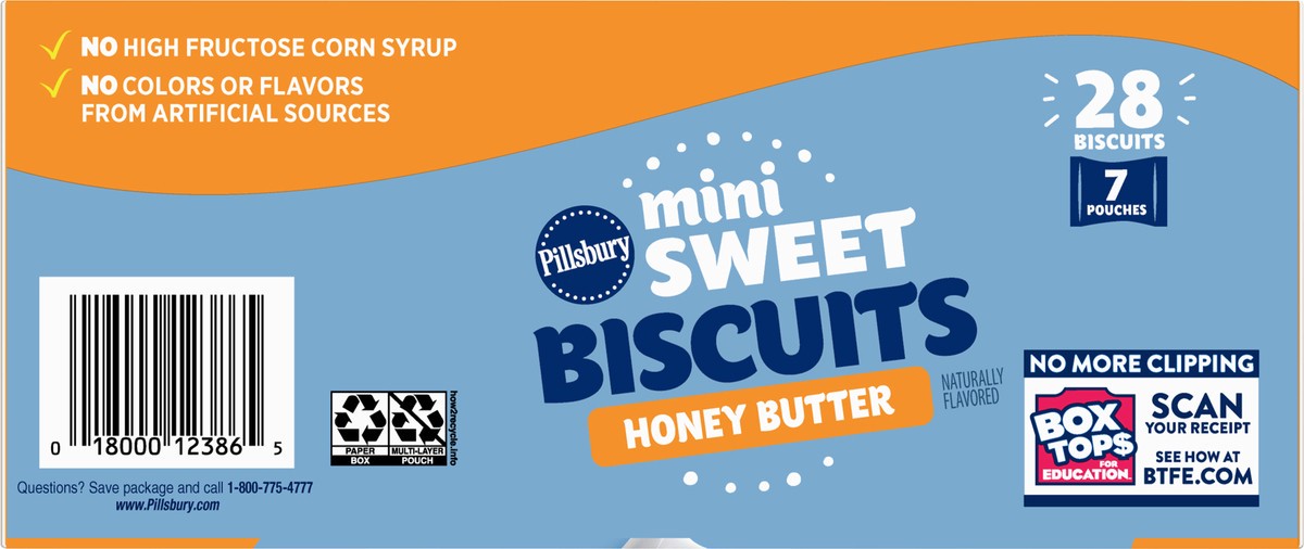 slide 4 of 9, Pillsbury Honey Butter Mini Sweet Biscuits, 7 pouches, 28 ct, 7 ct