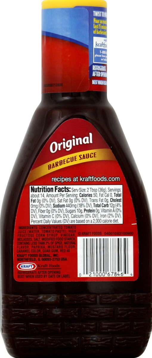 slide 6 of 6, Kraft Barbecue Sauce 18 oz, 18 oz