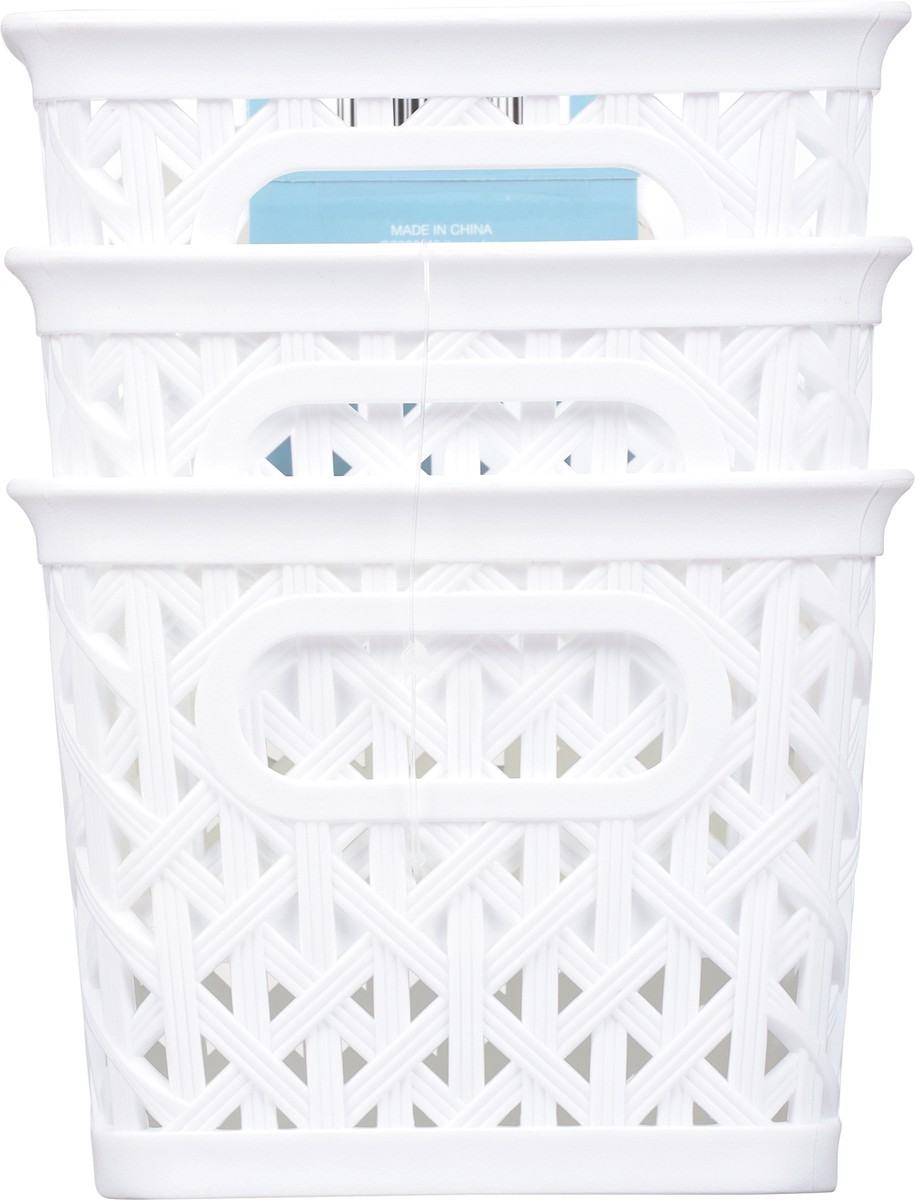 slide 4 of 9, Whitmor White Storage Tote Extra Small 3 ea, 3 ct