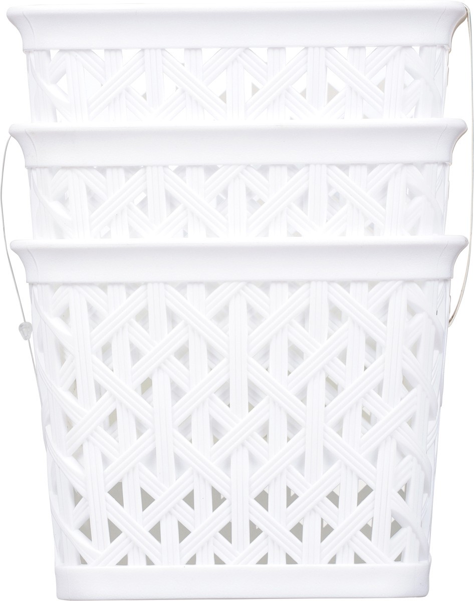 slide 5 of 9, Whitmor White Storage Tote Extra Small 3 ea, 3 ct