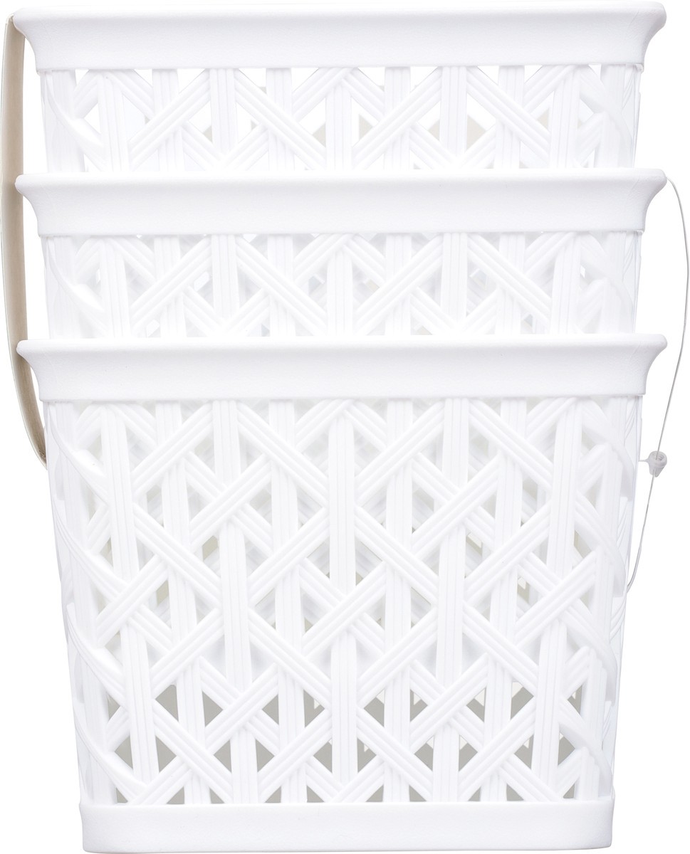 slide 3 of 9, Whitmor White Storage Tote Extra Small 3 ea, 3 ct