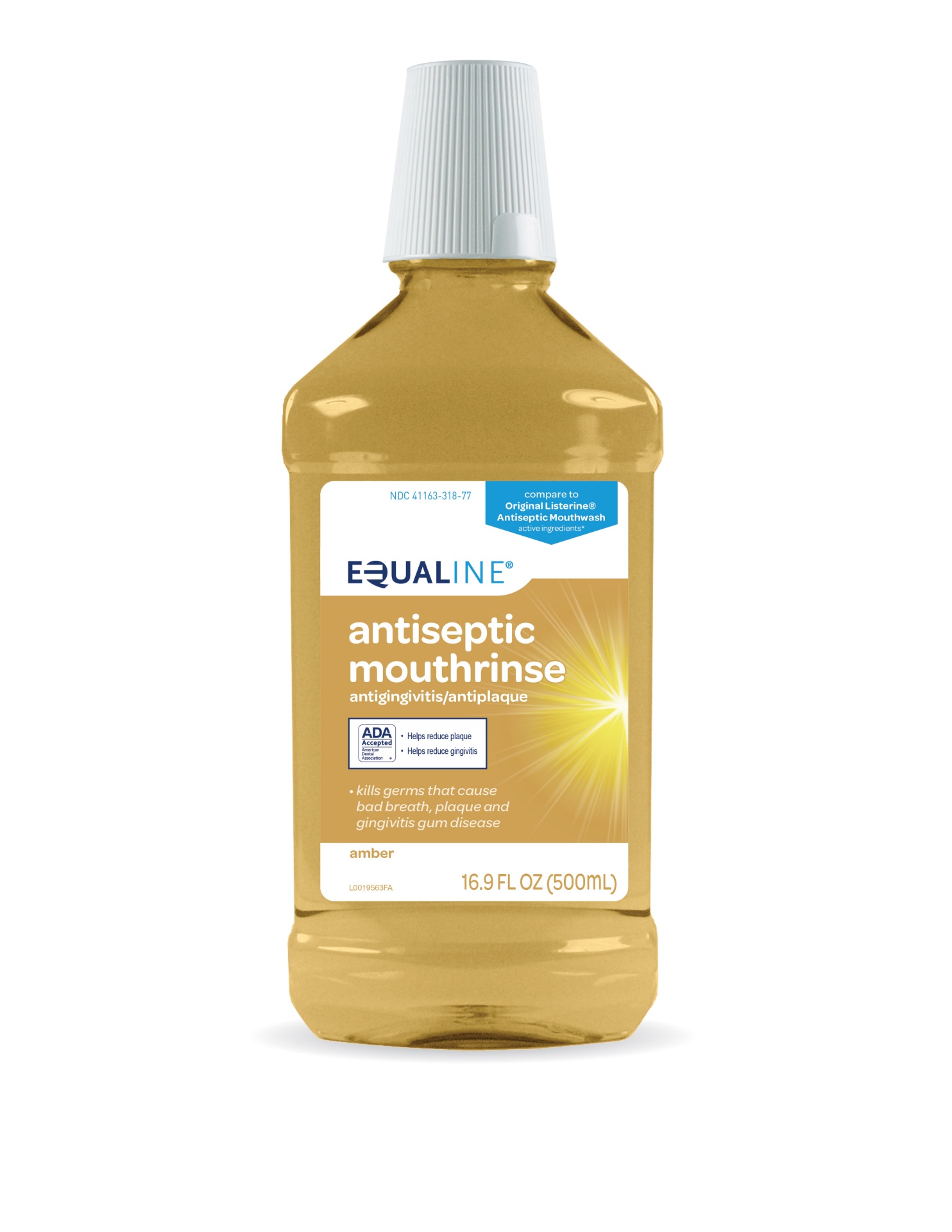 slide 1 of 1, Equaline Mouth Rinse Amber.5 Lt, 16.9 oz