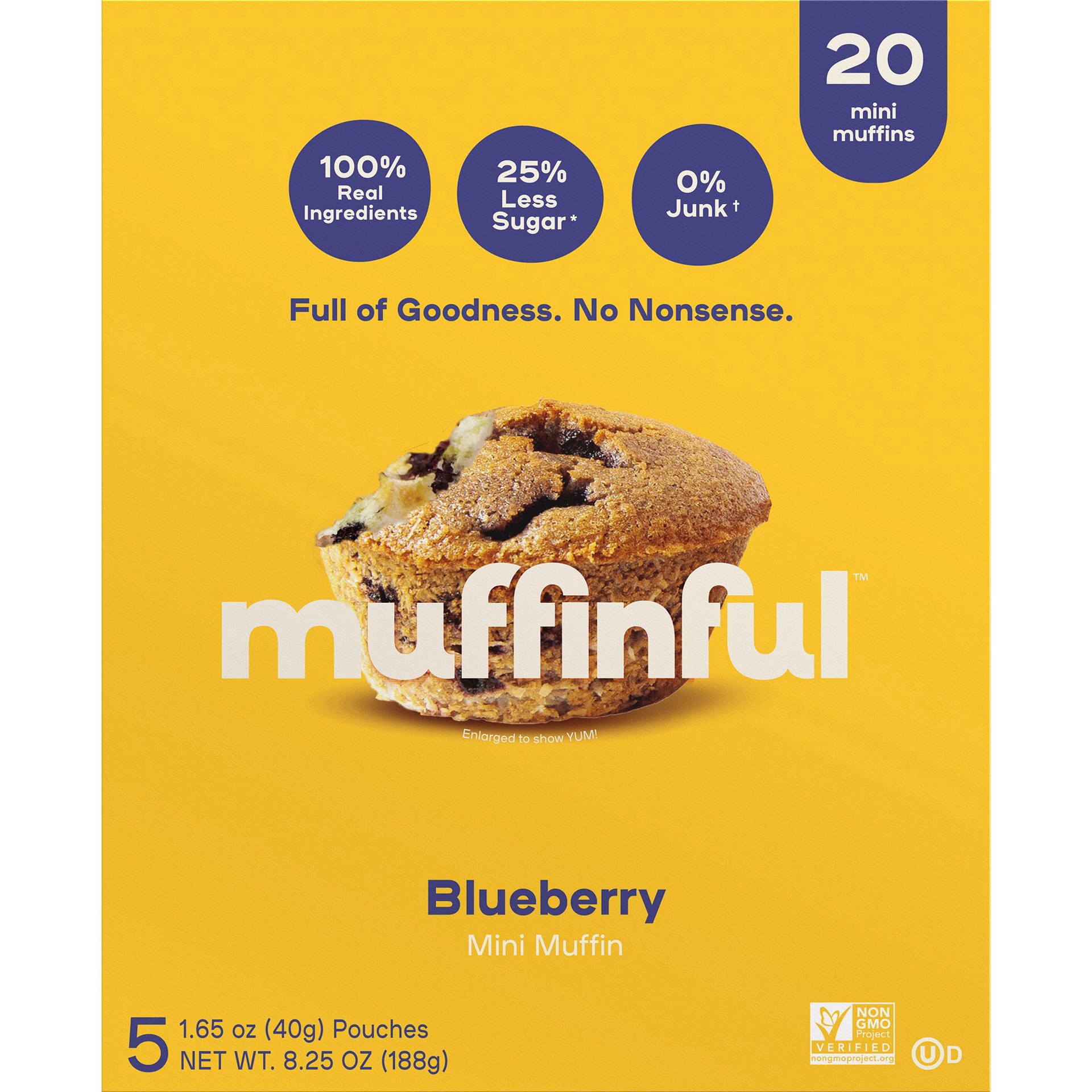 slide 1 of 1, Muffinful Mini Blueberry Muffins Pouches, 5 ct