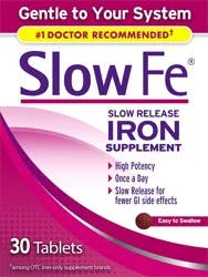 Slow Fe Tablets Slow Release Iron Supplement 30 ea