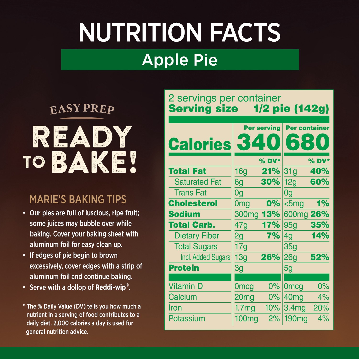 slide 5 of 5, Marie Callender's Apple Pie 10 oz, 10 oz