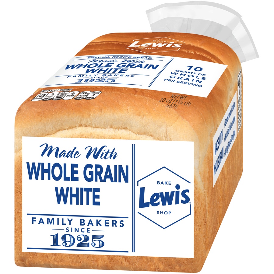 slide 3 of 8, Lewis Bakeries Whole Grain White Bread, 20 oz