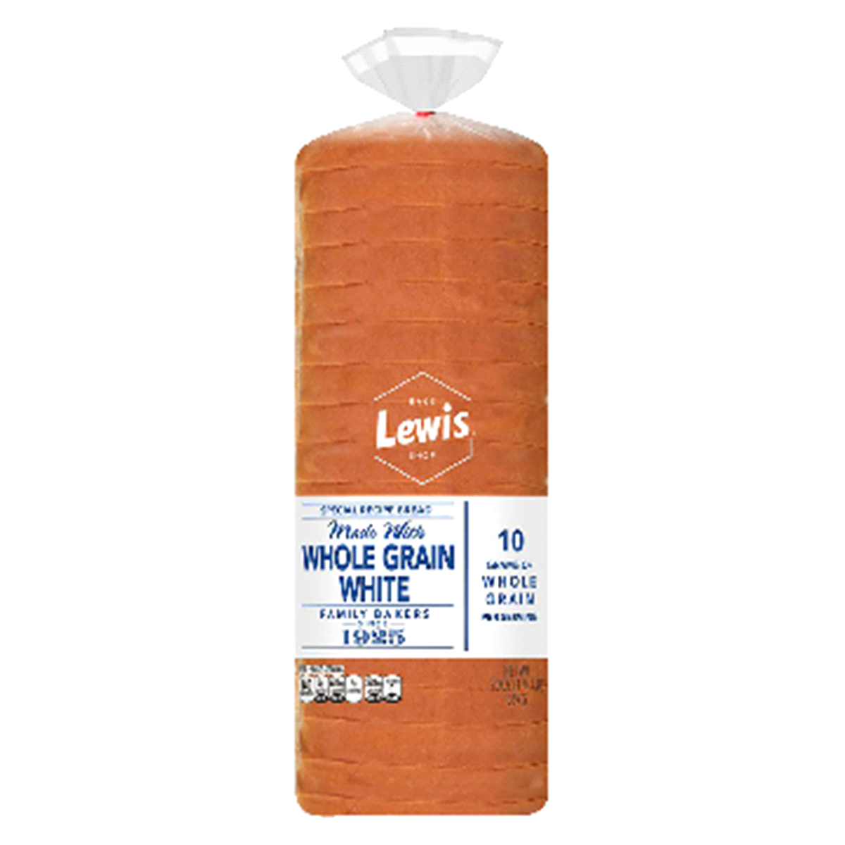 slide 1 of 8, Lewis Bakeries Whole Grain White Bread, 20 oz