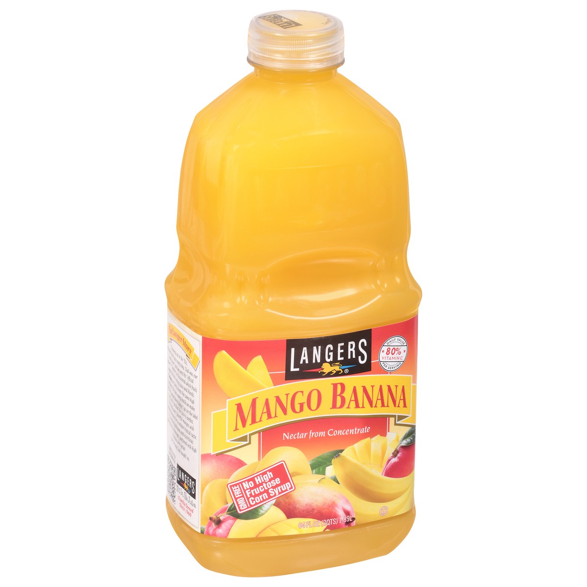 slide 3 of 9, Langers Mango Banana Nectar 64 fl oz, 64 fl oz