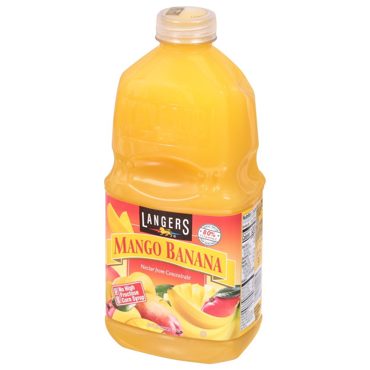 slide 7 of 9, Langers Mango Banana Nectar 64 fl oz, 64 fl oz