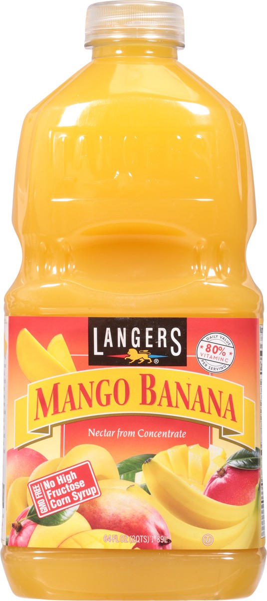slide 9 of 9, Langers Mango Banana Nectar 64 fl oz, 64 fl oz