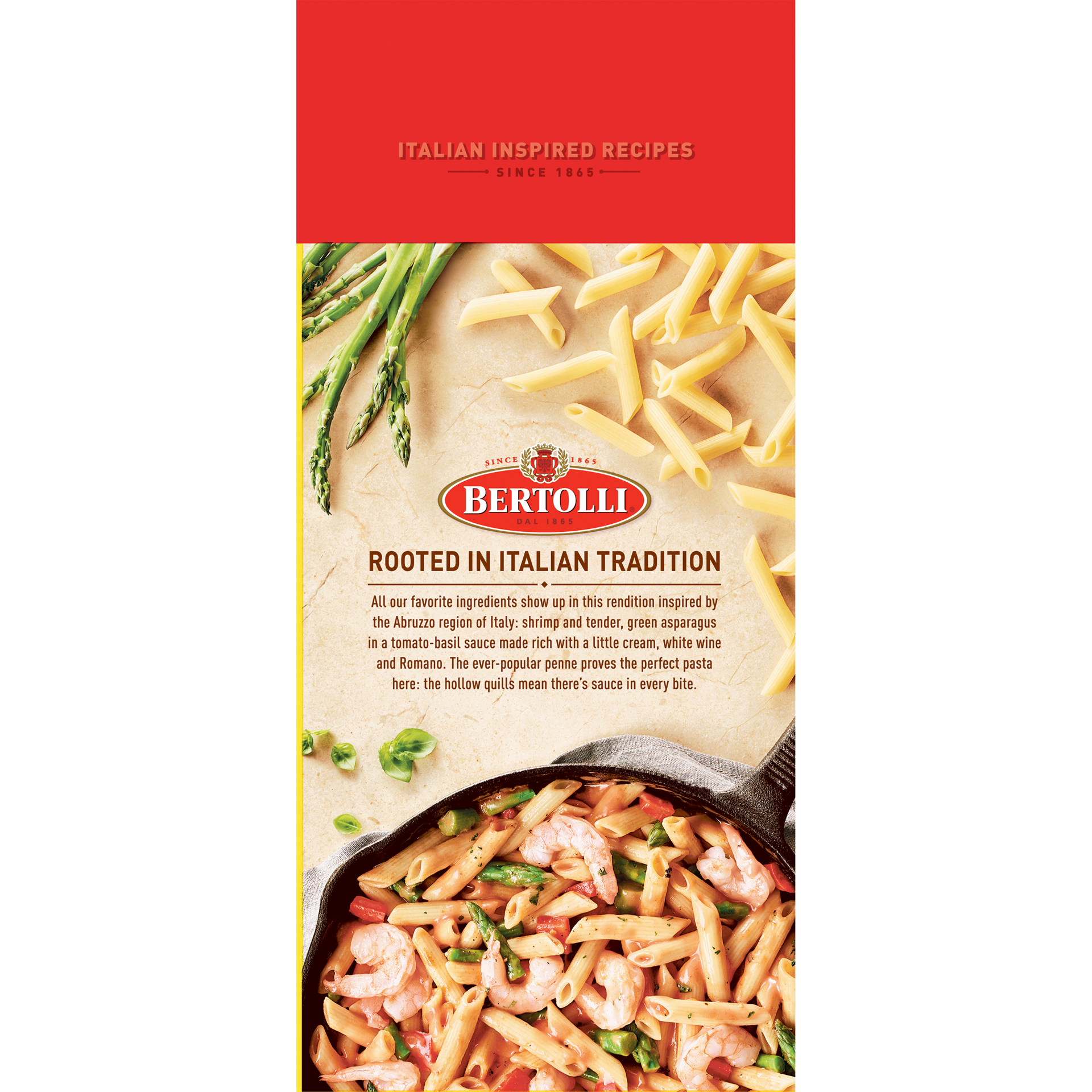 slide 2 of 2, Bertolli Shrimp Penne & Asparagus 24 oz, 24 oz