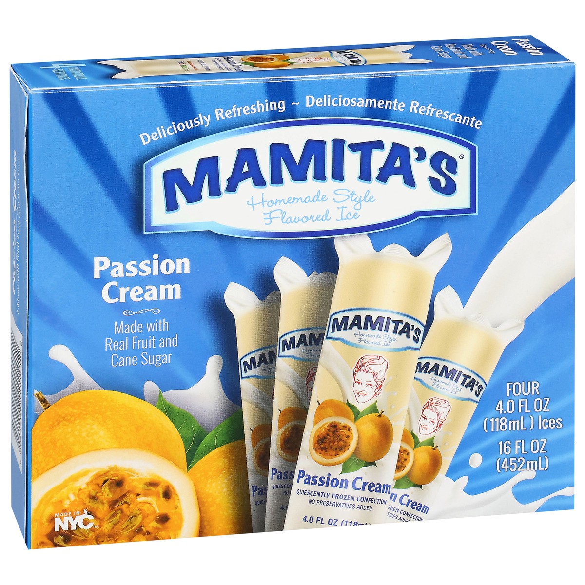 slide 14 of 18, Mamita's Homemade Style Passion Cream Flavored Ice 4 - 4.0 fl oz Ices, 4 oz