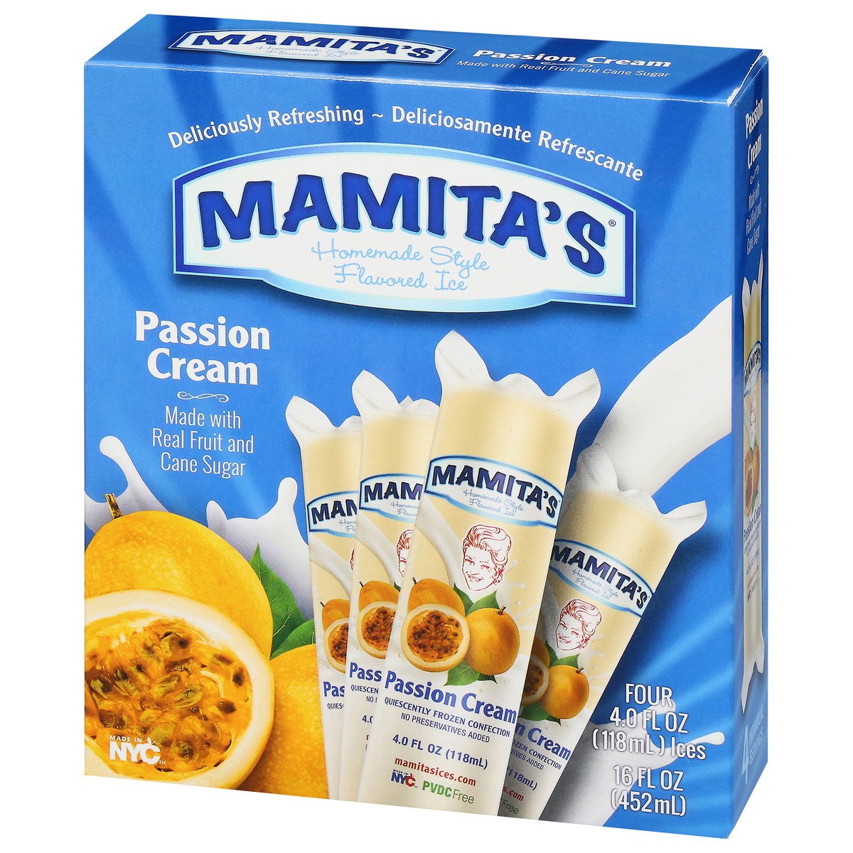 slide 2 of 18, Mamita's Homemade Style Passion Cream Flavored Ice 4 - 4.0 fl oz Ices, 4 oz