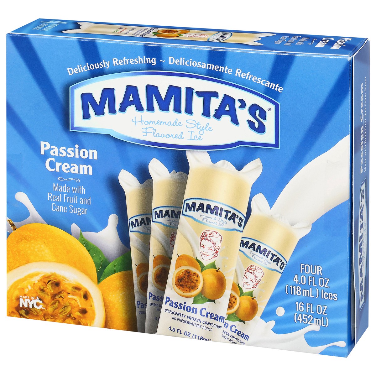 slide 11 of 18, Mamita's Homemade Style Passion Cream Flavored Ice 4 - 4.0 fl oz Ices, 4 oz