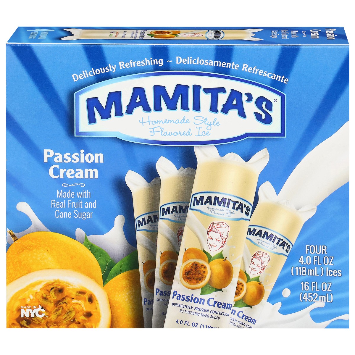 slide 13 of 18, Mamita's Homemade Style Passion Cream Flavored Ice 4 - 4.0 fl oz Ices, 4 oz