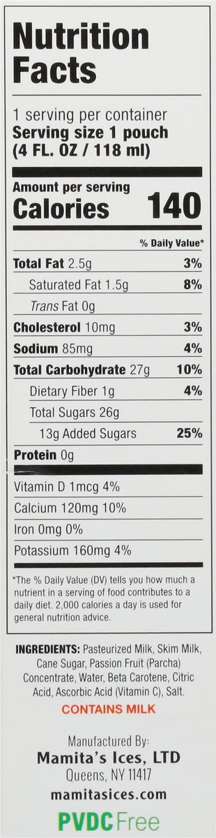 slide 18 of 18, Mamita's Homemade Style Passion Cream Flavored Ice 4 - 4.0 fl oz Ices, 4 oz