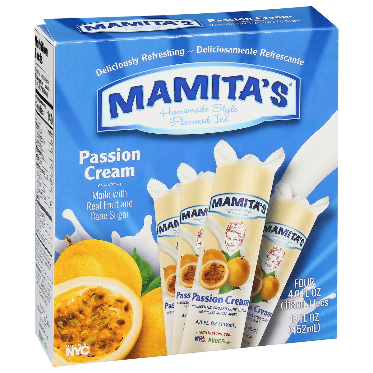 slide 6 of 18, Mamita's Homemade Style Passion Cream Flavored Ice 4 - 4.0 fl oz Ices, 4 oz
