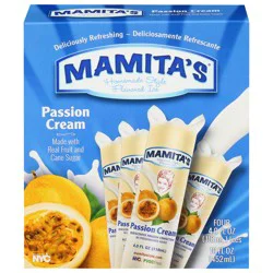 Mamita's Homemade Style Passion Cream Flavored Ice - 4 x 4.0 fl oz