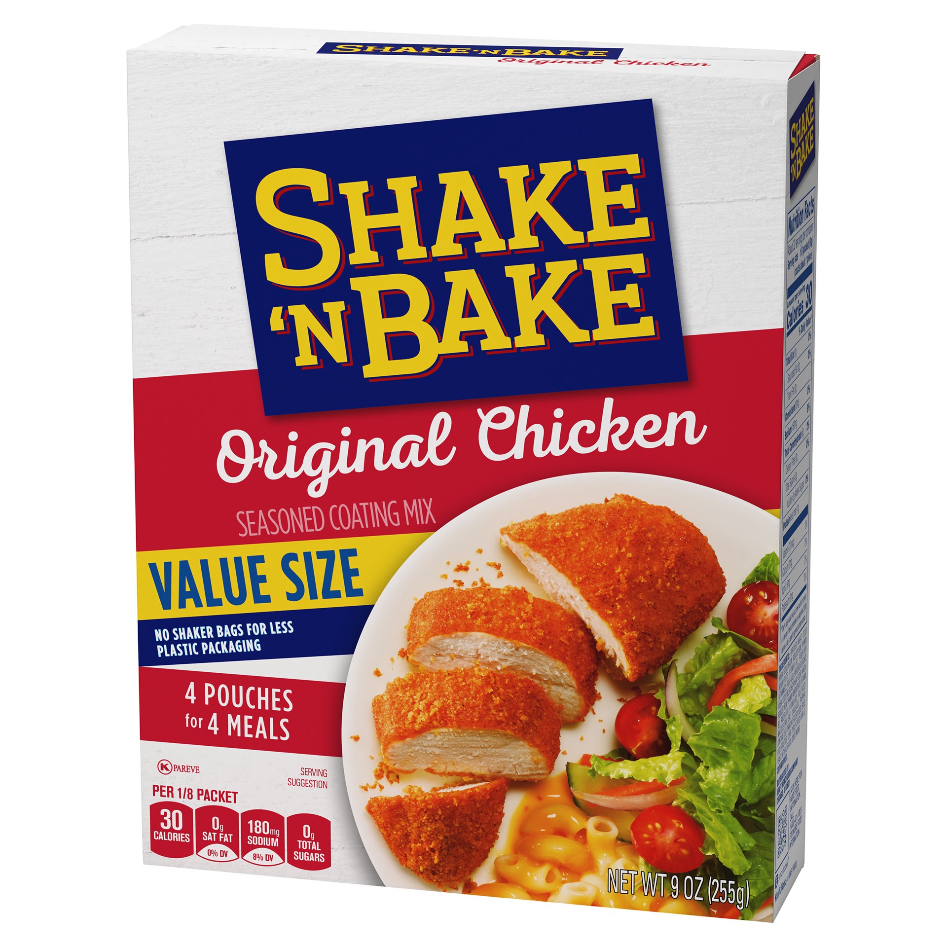 slide 3 of 5, Shake 'n Bake Original Chicken Seasoned Coating Mix Value Size, 9 oz Box, 4 ct Packets, 4 ct