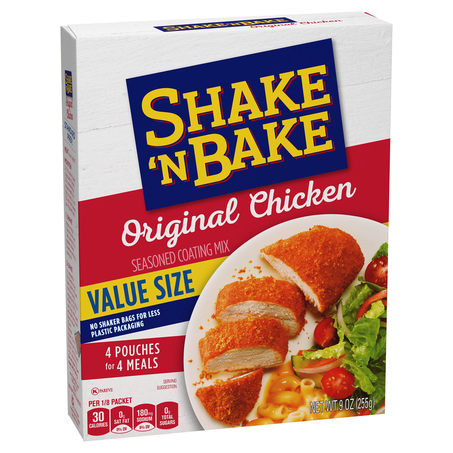 slide 5 of 5, Shake 'n Bake Original Chicken Seasoned Coating Mix Value Size, 9 oz Box, 4 ct Packets, 4 ct