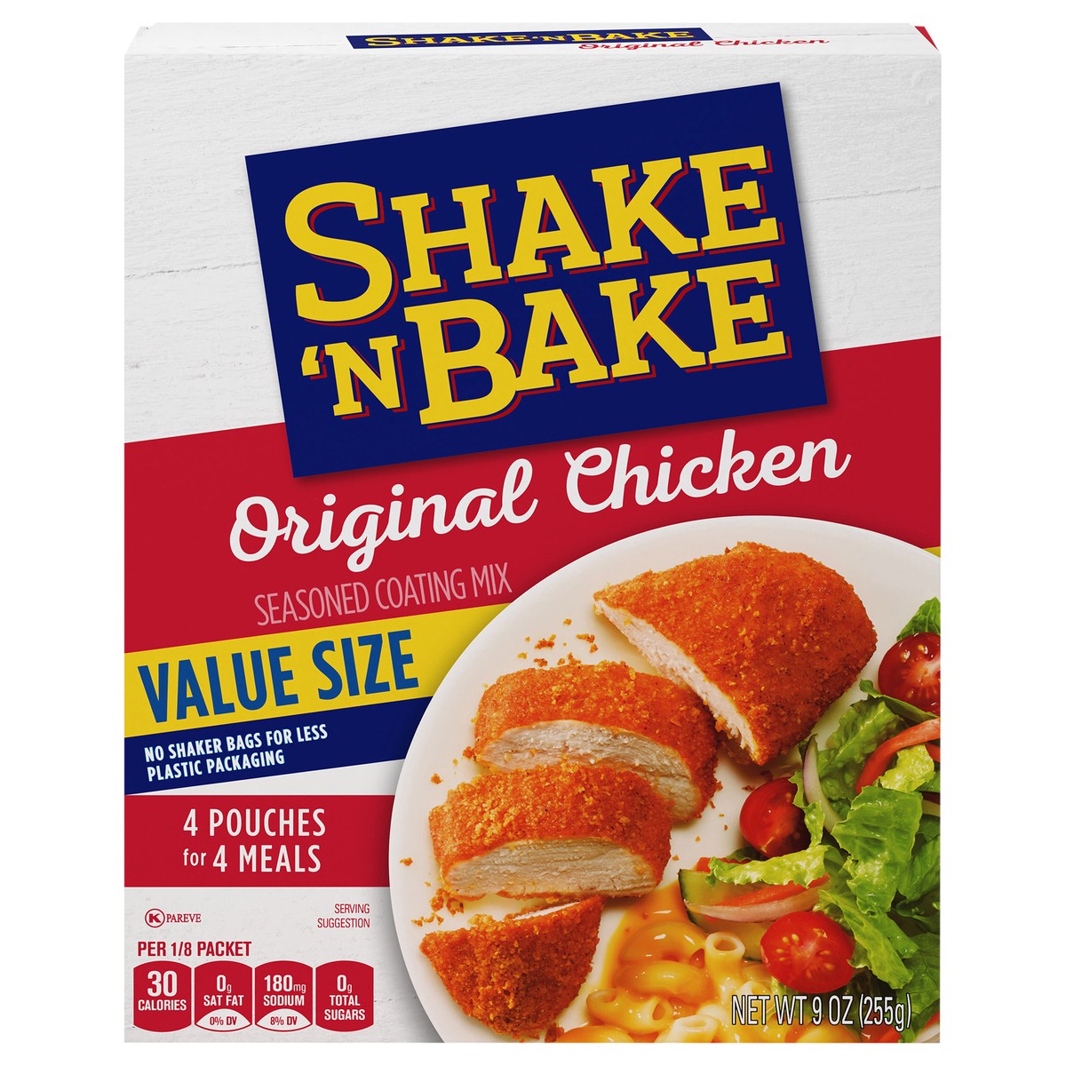 slide 1 of 5, Shake 'n Bake Original Chicken Seasoned Coating Mix Value Size, 9 oz Box, 4 ct Packets, 4 ct