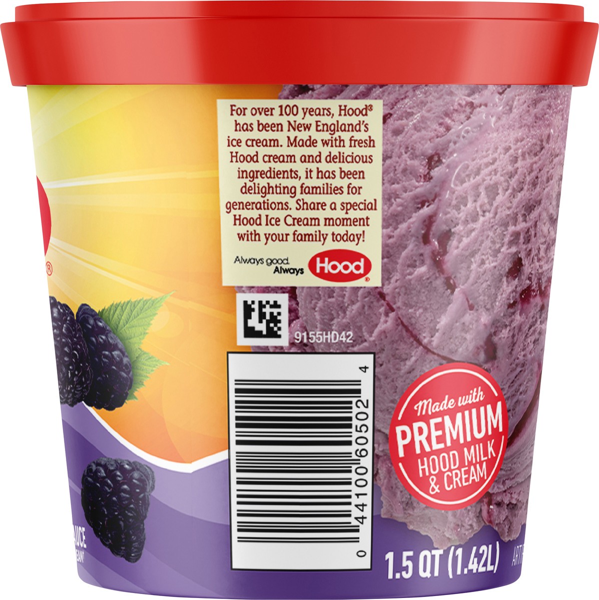 slide 14 of 14, Hood Black Raspberry Ice Cream, 1.5 Quarts, 1.5 qt