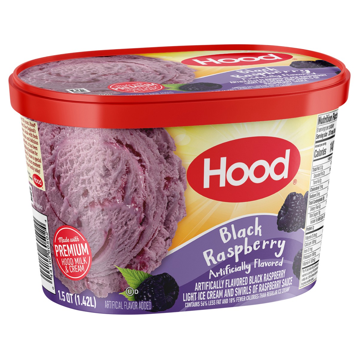 slide 5 of 14, Hood Black Raspberry Ice Cream, 1.5 Quarts, 1.5 qt