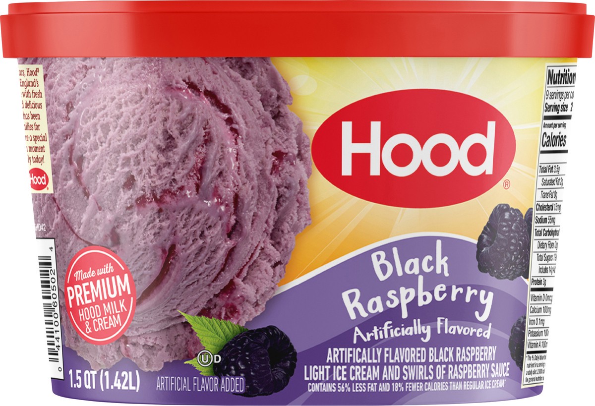 slide 11 of 14, Hood Black Raspberry Ice Cream, 1.5 Quarts, 1.5 qt