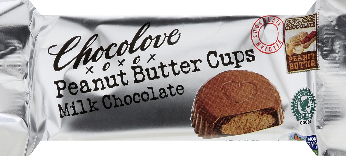 slide 1 of 1, Chocolove Milk Chocolate Peanut Butter Cups, 1.2 oz