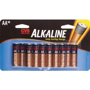 slide 1 of 1, CVS Health Alkaline Batteries AA, 16 ct