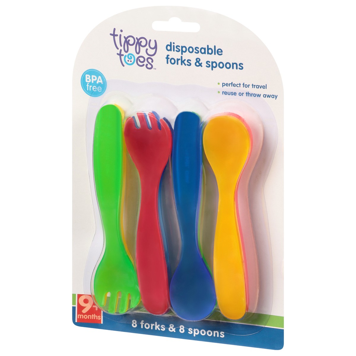 slide 3 of 9, Tippy Toes Disposable Forks & Spoons 1 ea, 1 ct