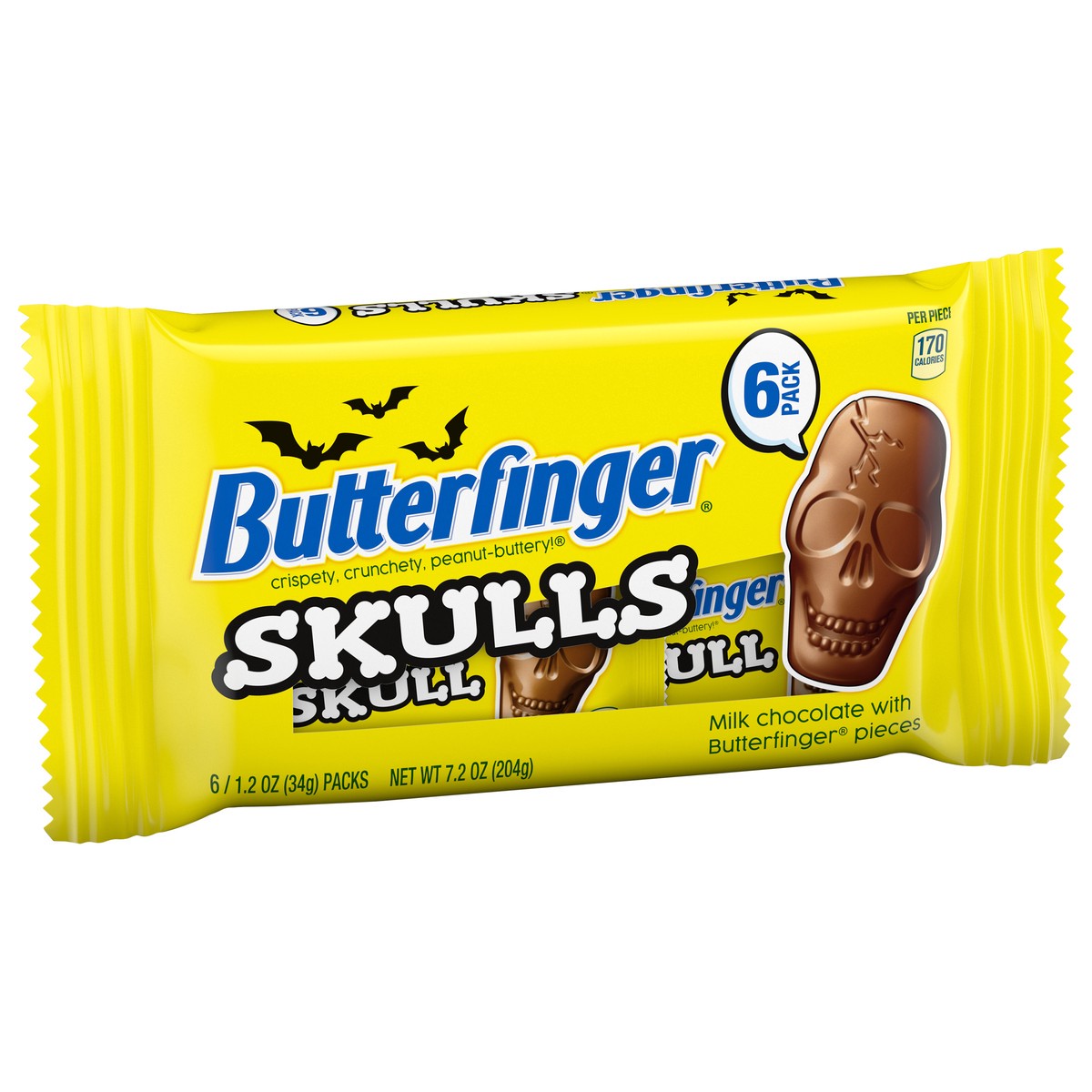 slide 2 of 13, Butterfinger Skulls Milk Chocolate 6 - 1.2 oz Packs, 6 ct