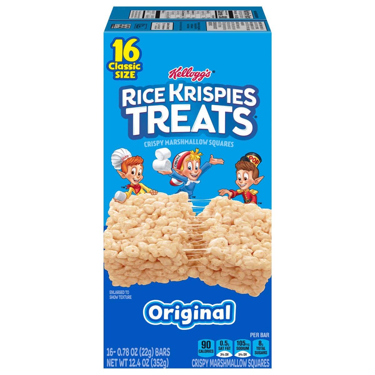 slide 1 of 5, Rice Krispies Treats Crispy Marshmallow Squares Original, 16 ct