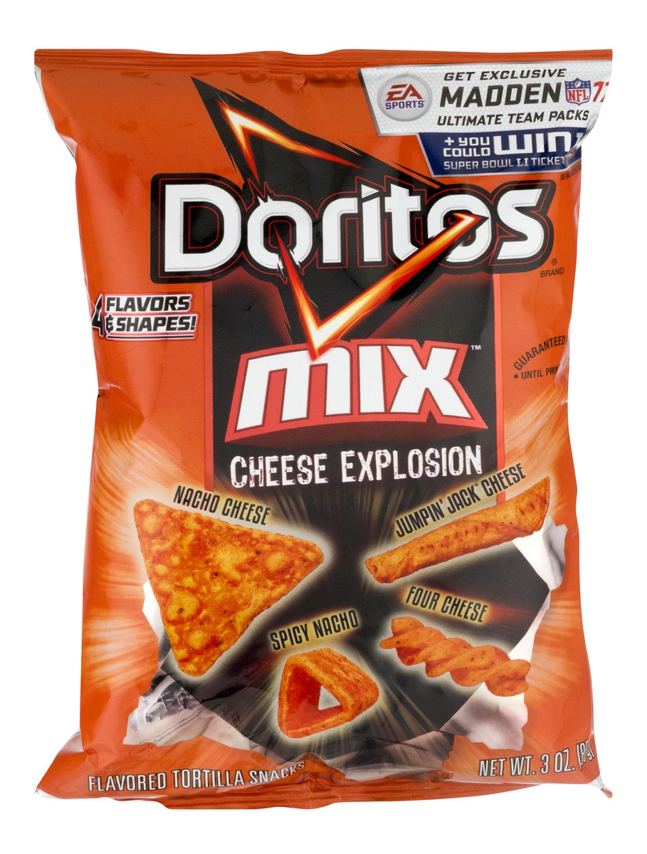 slide 1 of 3, Doritos Mix Cheese Explosion, 3 oz