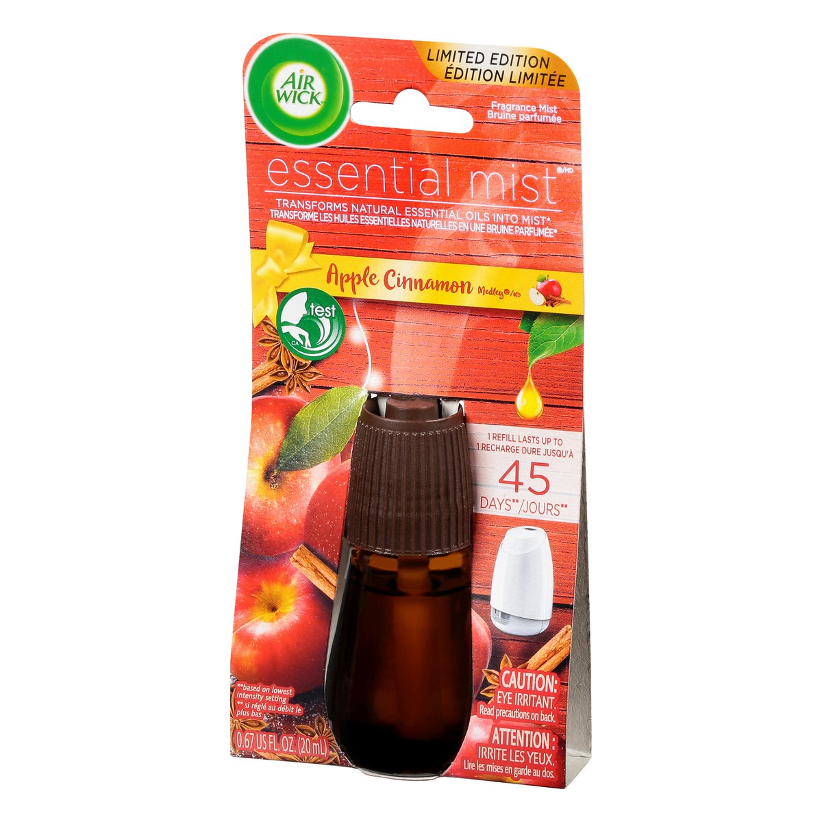 slide 3 of 9, Air Wick Apple & Cinnamon Scented Essential Mist Refill, 0.67 fl oz