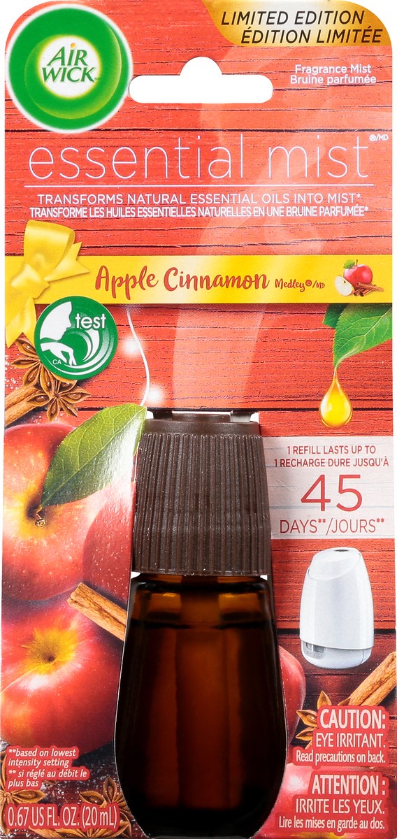 slide 6 of 9, Air Wick Apple & Cinnamon Scented Essential Mist Refill, 0.67 fl oz