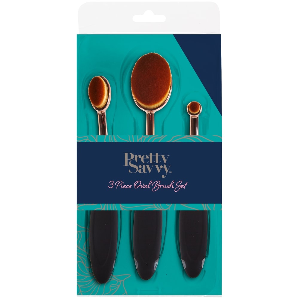 slide 1 of 1, Pretty Savvy Oval Brush Set, 1 ct