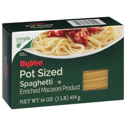 Hy-vee Enriched Macaroni Product, Pot Sized Spaghetti - 16 oz