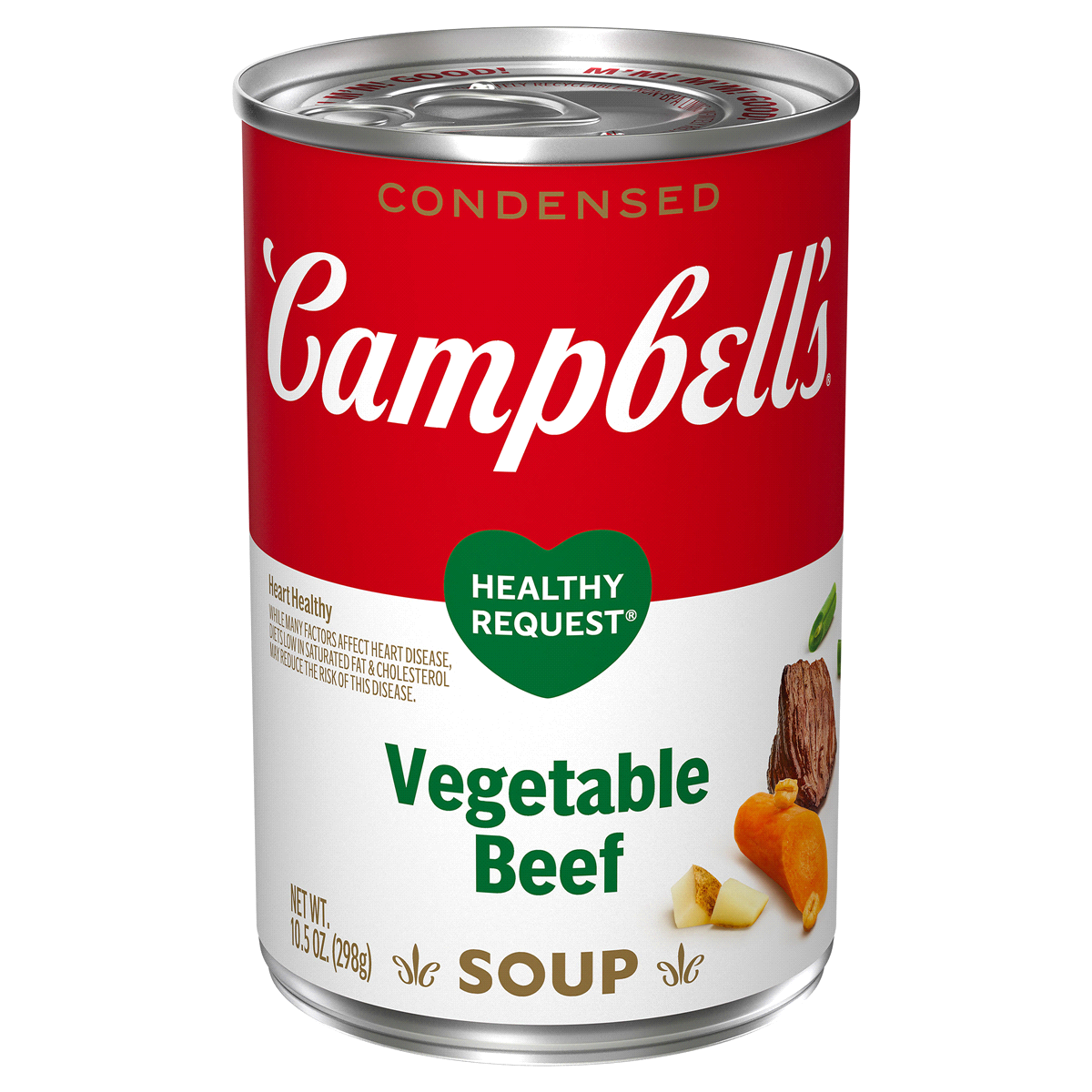 slide 1 of 4, Campbell's Condensed Healthy Request Vegetable Beef Soup, 10.5 oz
