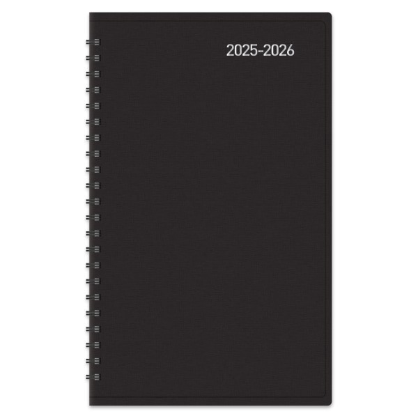 slide 1 of 6, Office Depot 2025-2026 Office Depot® Brand 14-Month Weekly/Monthly Academic Planner, 5"" x 8"", 30% Recycled, Black, July 2025 To August 2026, 1 ct
