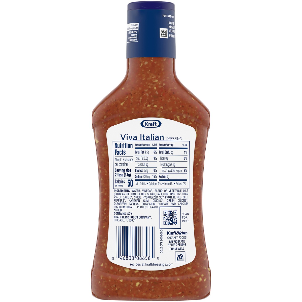 slide 6 of 9, Kraft Viva Italian Salad Dressing, 16 fl oz Bottle, 16 fl oz