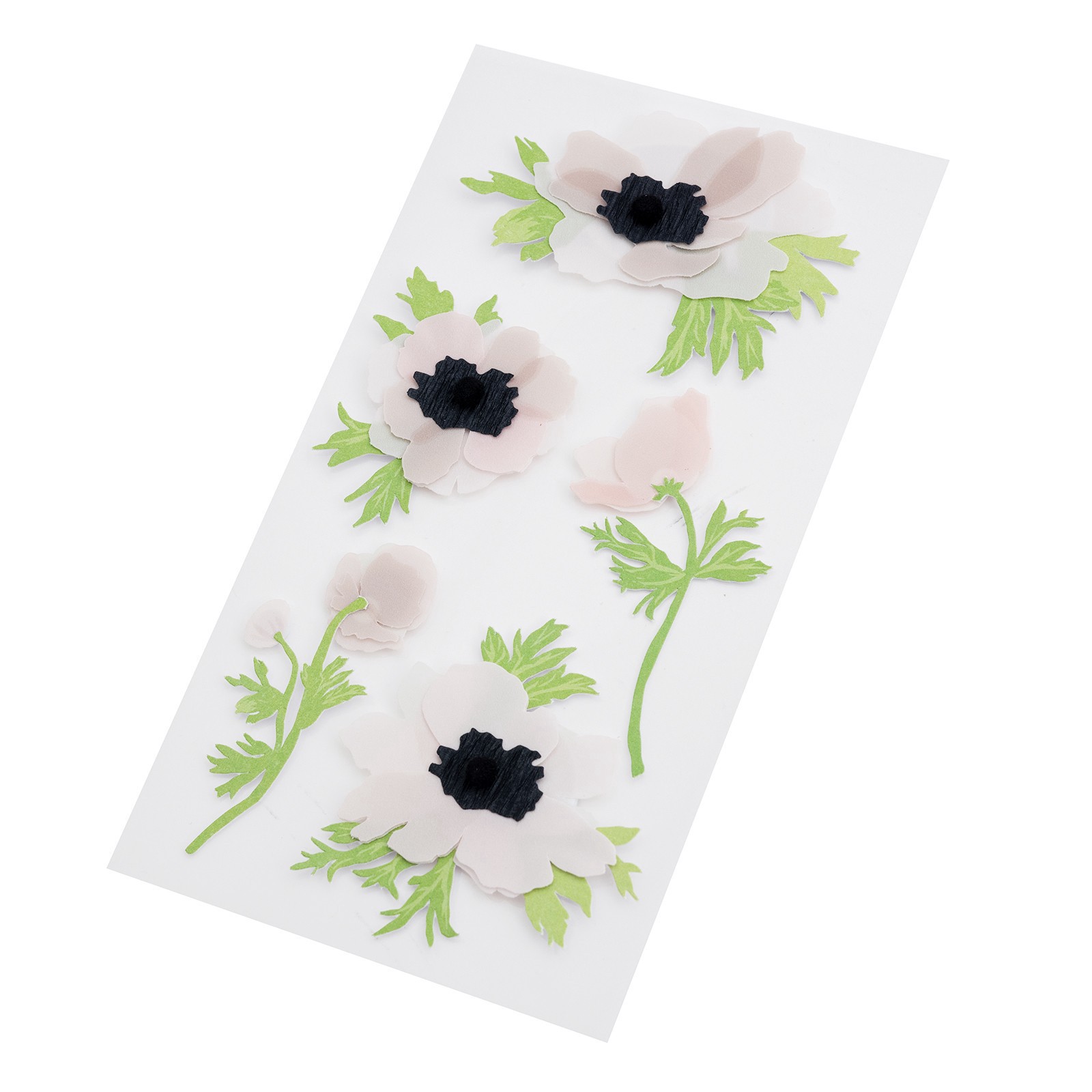 slide 3 of 4, Anemone Flower Stickers By Recollections, 3.75 in x 6.75 in