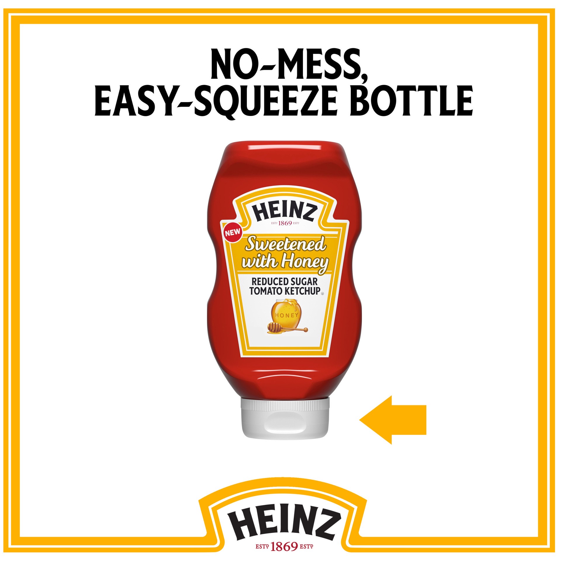 slide 4 of 5, Heinz Tomato Ketchup Sweetened Only with Honey, 19.5 oz Bottle, 19.5 oz