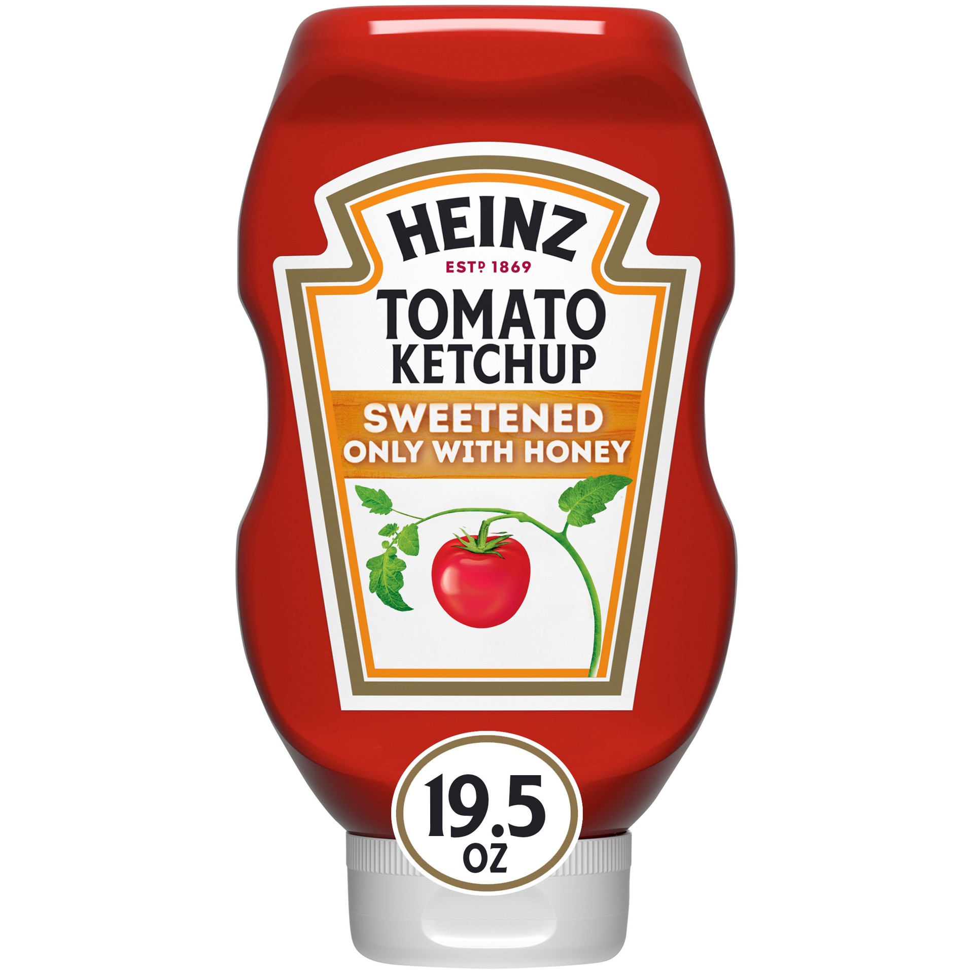 slide 1 of 5, Heinz Tomato Ketchup Sweetened Only with Honey, 19.5 oz Bottle, 19.5 oz