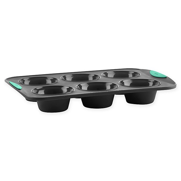 slide 1 of 1, Trudeau 6-Cup Silicone Jumbo Muffin Pan - Mint, 1 ct