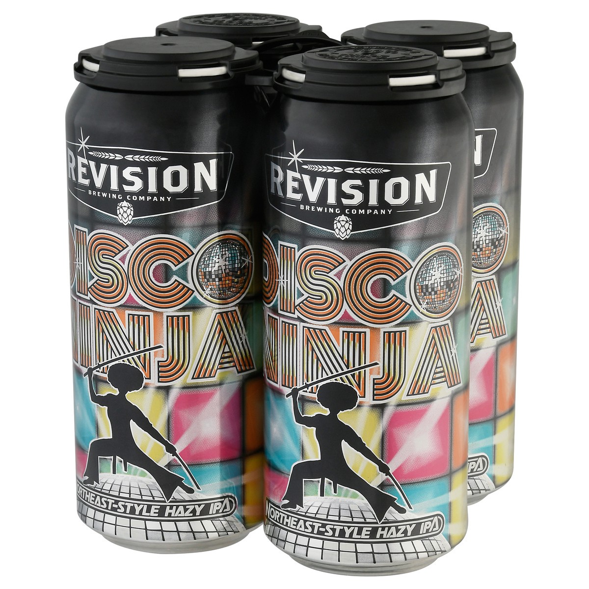 slide 3 of 9, Revision Disco Ninja Northeast-Style Hazy IPA 4-1 pt Cans, 4 ct