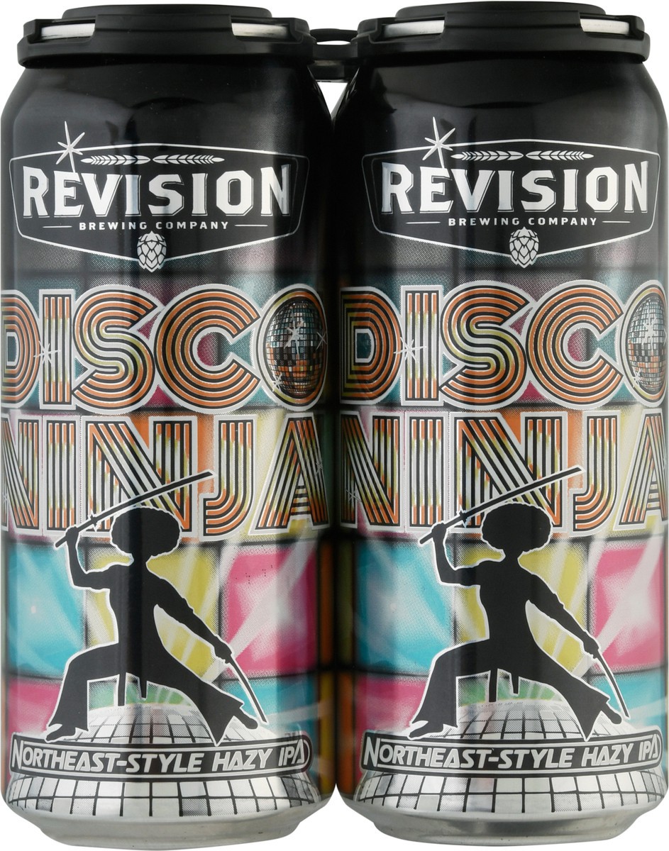 slide 6 of 9, Revision Disco Ninja Northeast-Style Hazy IPA 4-1 pt Cans, 4 ct