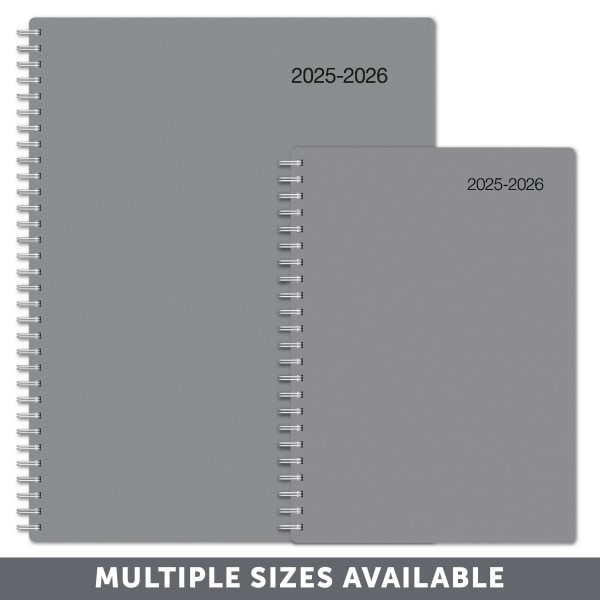 slide 3 of 5, Office Depot 2025-2026 Office Depot® Brand Weekly/Monthly Academic Planner, 8-1/2"" x 11"", 30% Recycled, Gray, July 2025 To June 2026, 1 ct