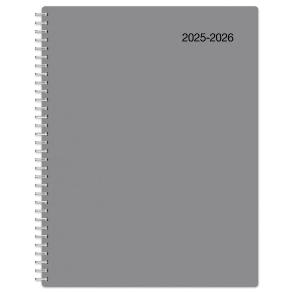 slide 1 of 5, Office Depot 2025-2026 Office Depot® Brand Weekly/Monthly Academic Planner, 8-1/2"" x 11"", 30% Recycled, Gray, July 2025 To June 2026, 1 ct